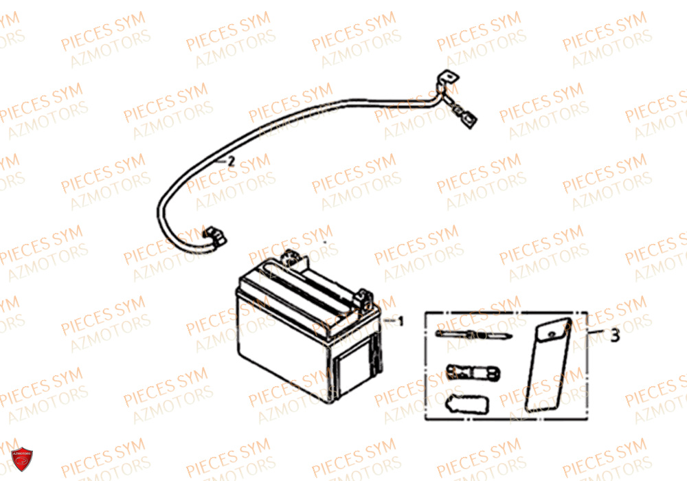 Batterie SYM Pièces FIDDLE III 50 - XA05W5-EU (2018-2020)