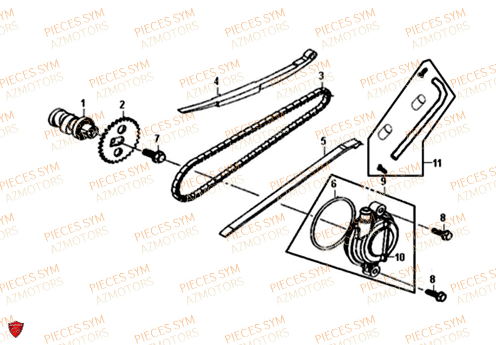 Distribution SYM Pièces FIDDLE III 50 - XA05W5-EU (2018-2020)