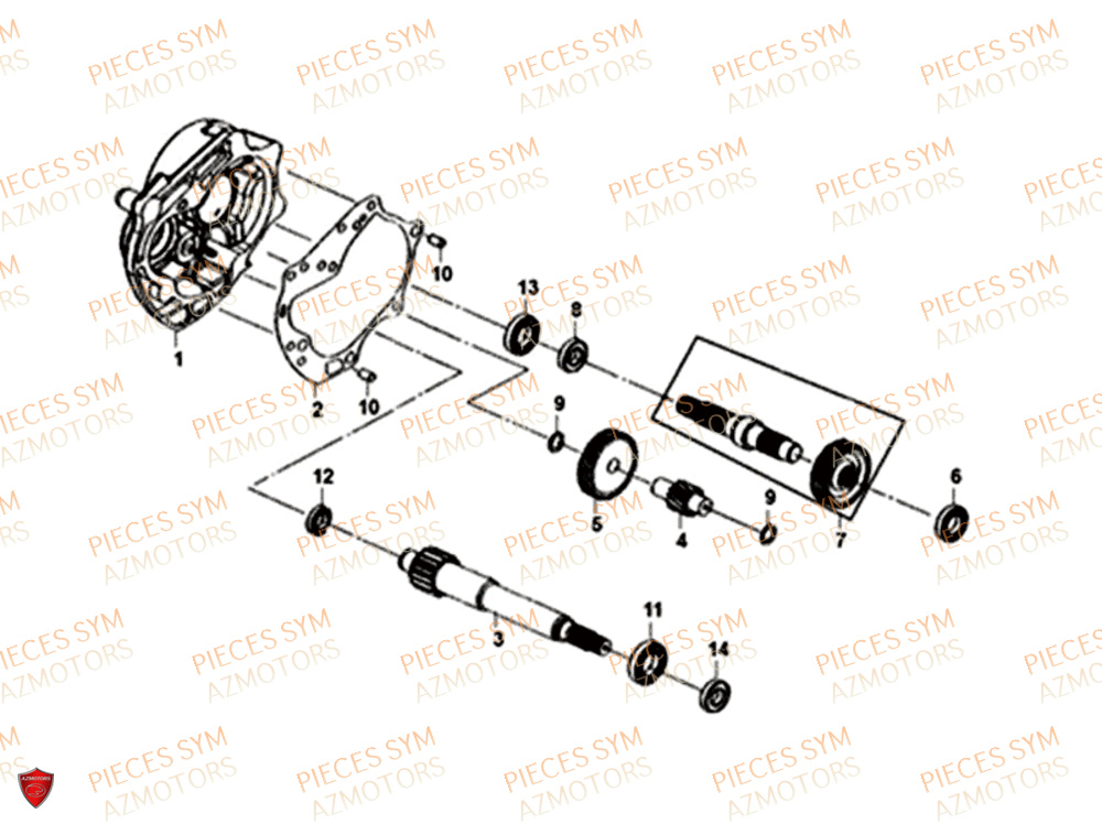 Transmission SYM Pièces FIDDLE III 50 - XA05W5-EU (2018-2020)