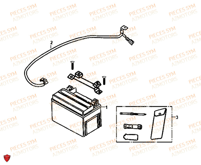 Batterie SYM Pièces FIDDLE II 50 - AF05W4-EU (2018-2020)