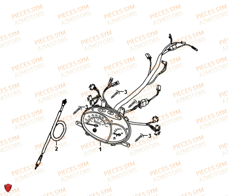 Compteur SYM Pièces FIDDLE II 50 - AF05W4-EU (2018-2020)