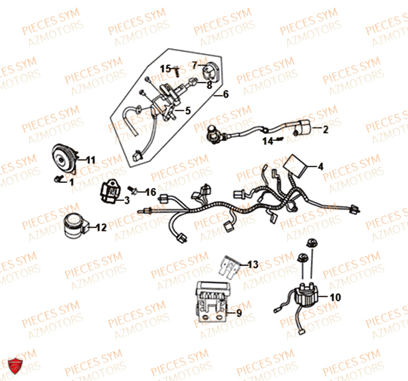 Equipement Electrique SYM Pièces FIDDLE II 50 - AF05W4-EU (2018-2020)