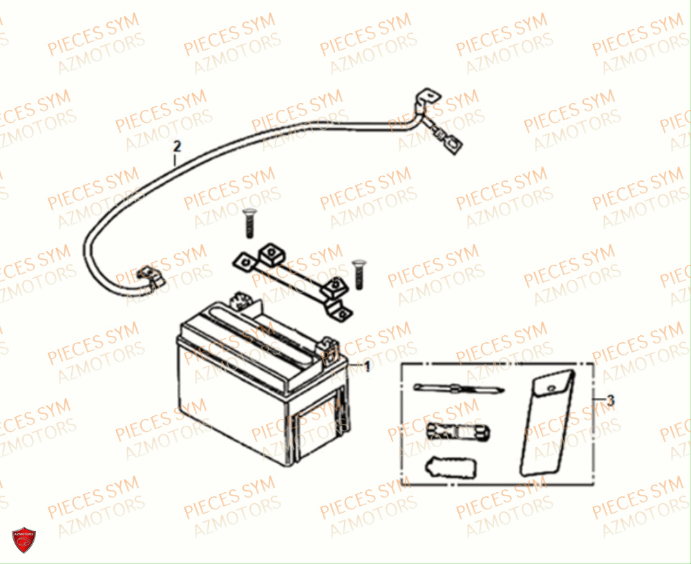 Batterie SYM Pièces FIDDLE II 50 E5 - AF05W5-EU (2021)