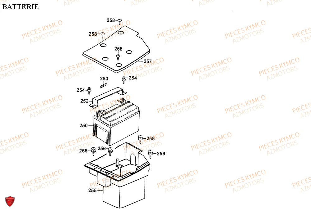 BATTERIE KYMCO FILLY 50 4T