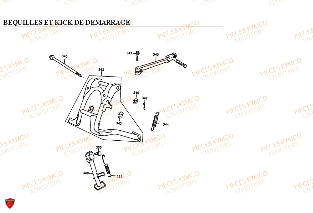 BEQUILLE KYMCO FILLY 50 4T(SD10AC)