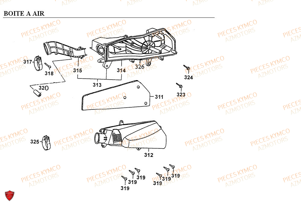 BOITE A AIR pour FILLY 50 4T