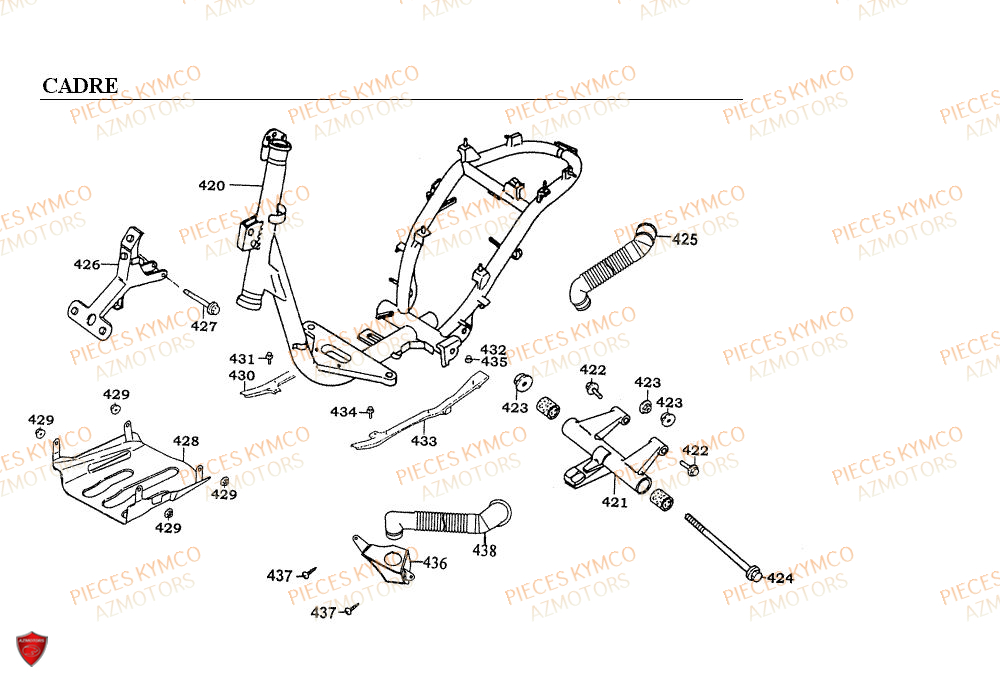 CADRE pour FILLY 50 4T