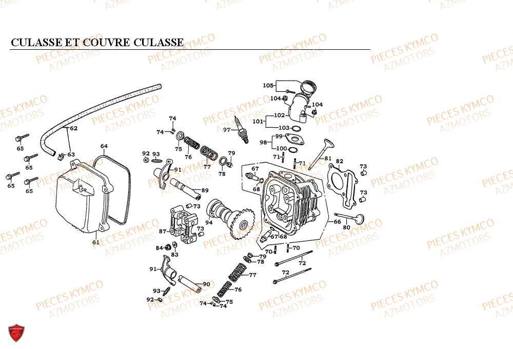 CULASSE pour FILLY 50 4T