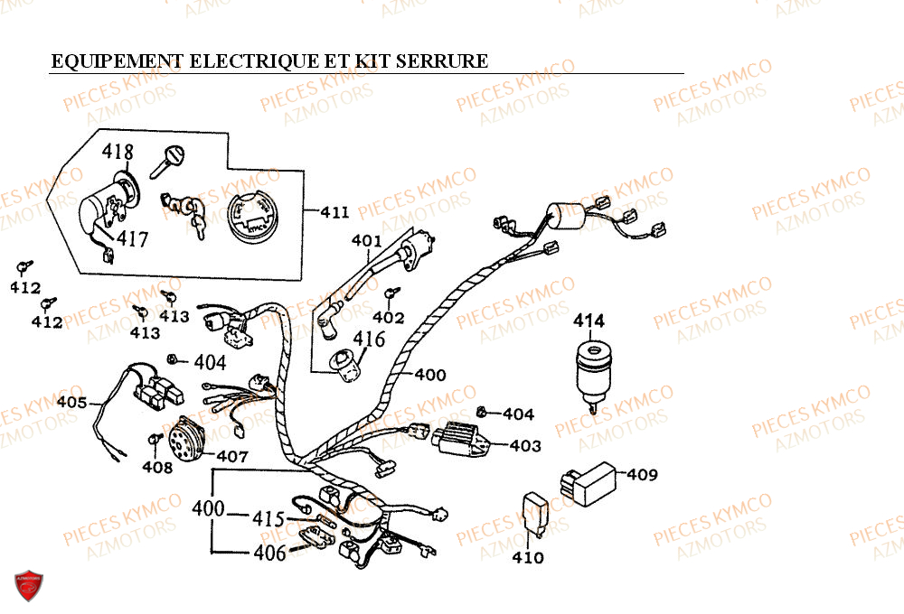 EQUIPEMENT ELECTRIQUE pour FILLY 50 4T