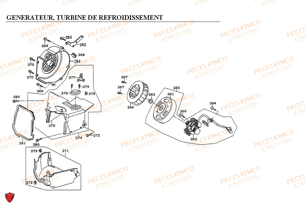 GENERATEUR pour FILLY 50 4T