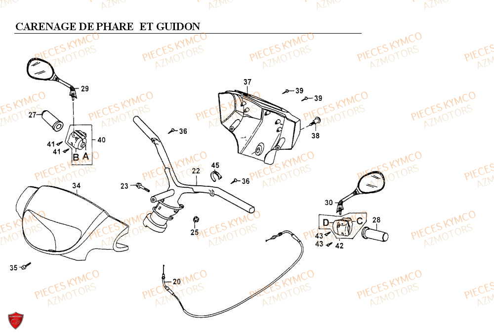 GUIDON pour FILLY 50 4T