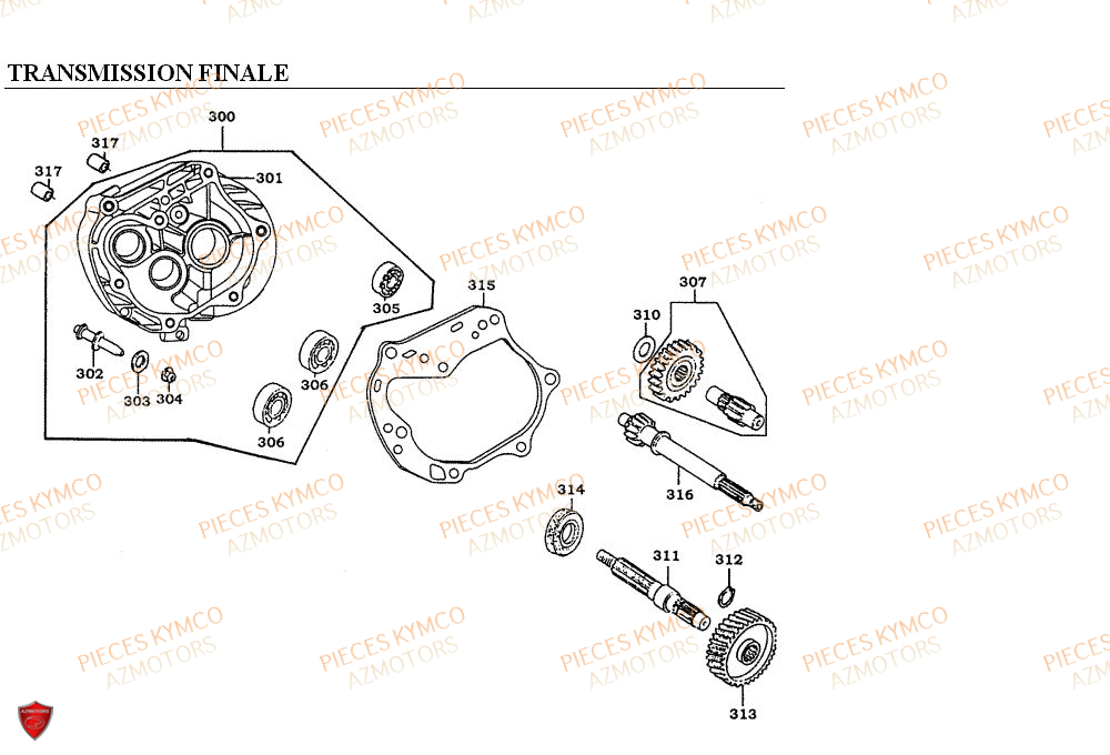 TRANSMISSION KYMCO FILLY 50 4T(SD10AC)