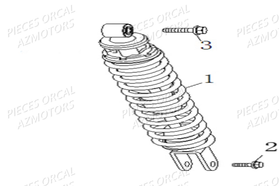 Amortisseur ORCAL Pièces Orcal FIREFOX 50cc 4T EURO 4