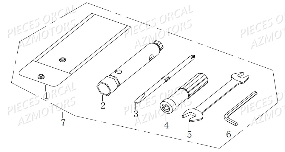 Trousse A Outils ORCAL Pièces Orcal FIREFOX 50cc 4T EURO 4