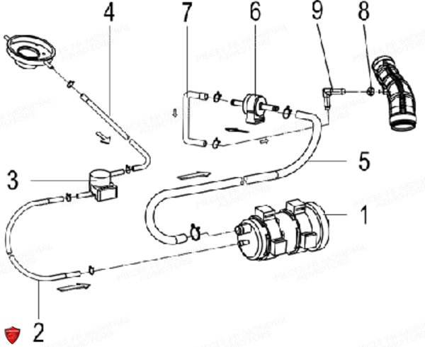 Canister FB MONDIAL Pieces FLAT TRACK 125 ABS EU5 Mondial Origine