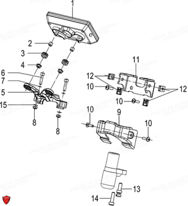 Compteur FB MONDIAL Pieces FLAT TRACK 125 ABS EU5 Mondial Origine