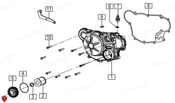 Filtre A Huile Carter Droit FB MONDIAL Pieces FLAT TRACK 125 ABS EU5 Mondial Origine