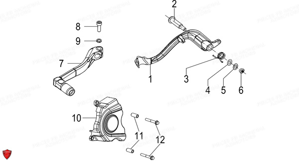 Pedale De Frein Selecteur FB MONDIAL Pieces FLAT TRACK 125 ABS EU5 Mondial Origine