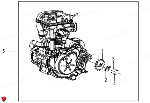 Pignon Boite De Vitesse FB MONDIAL Pieces FLAT TRACK 125 ABS EU5 Mondial Origine