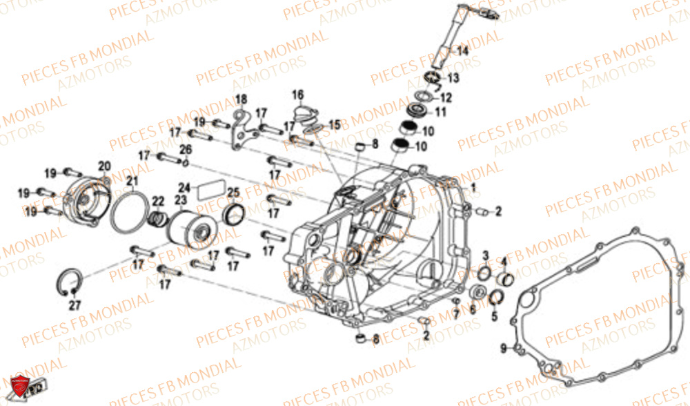 Carter D Huile FB MONDIAL Pieces FLEX 300 ABS M4