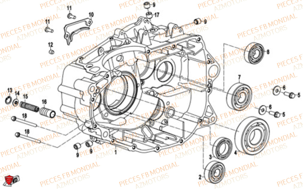 Carter Droit FB MONDIAL Pieces FLEX 300 ABS M4