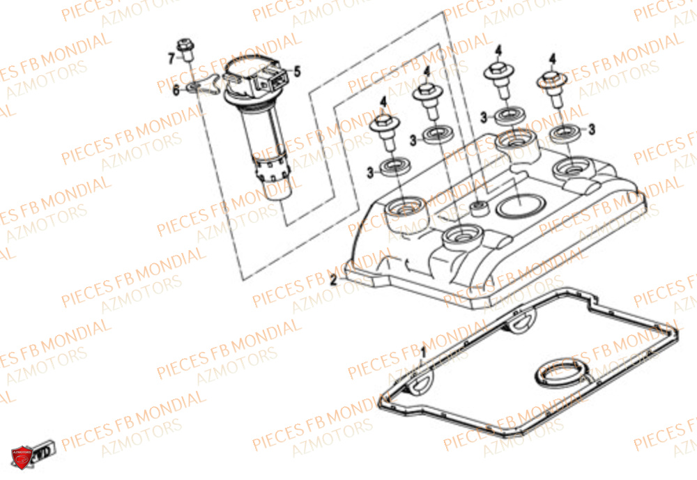 Couvre Culasse FB MONDIAL Pieces FLEX 300 ABS M4