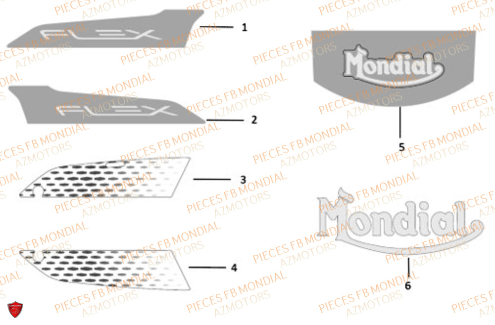 Decors FB MONDIAL Pieces FLEX 300 ABS M4