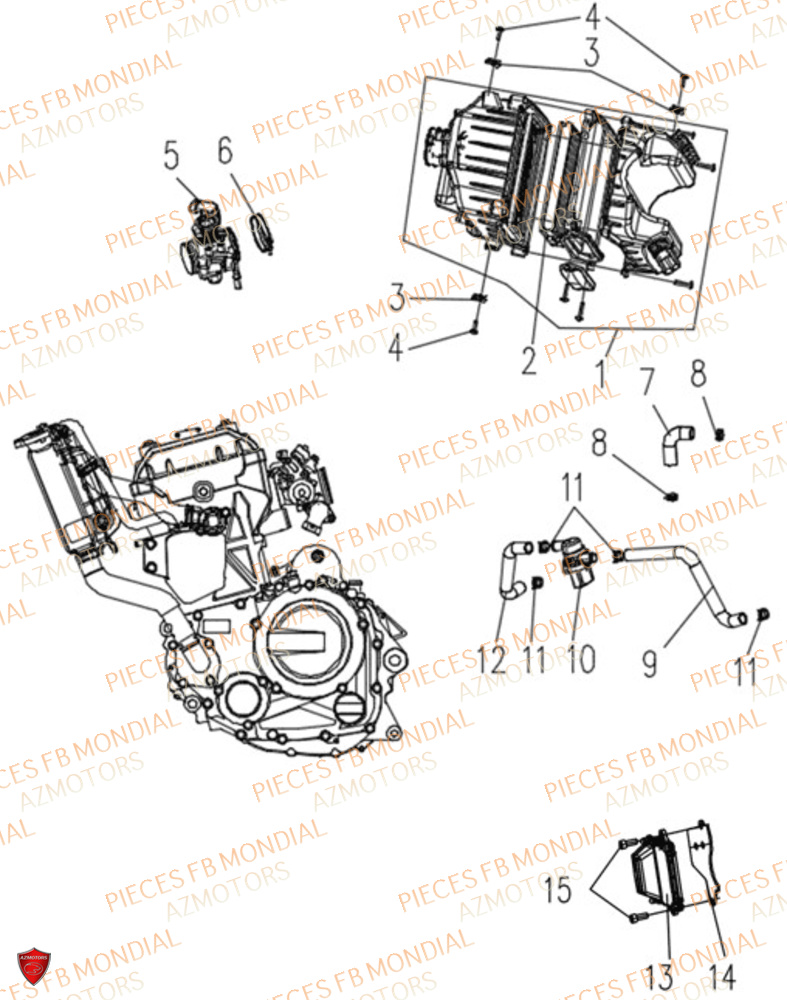Filtre A Air FB MONDIAL Pieces FLEX 300 ABS M4