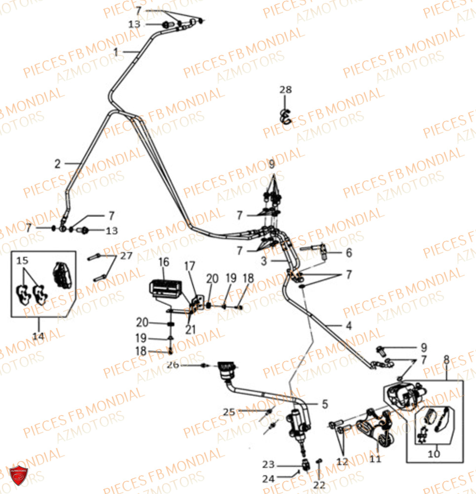 Frein FB MONDIAL Pieces FLEX 300 ABS M4