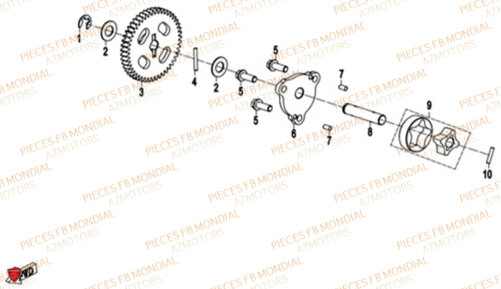 Pompe A Huile FB MONDIAL Pieces FLEX 300 ABS M4