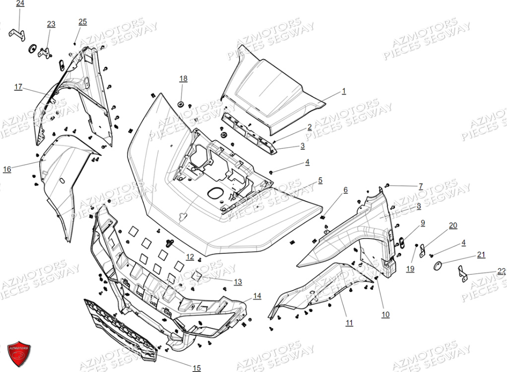 CARROSSERIE AVANT SEGWAY FUGLEMAN UT10