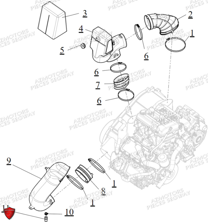 PRISES D AIR VARIATEUR SEGWAY FUGLEMAN UT10