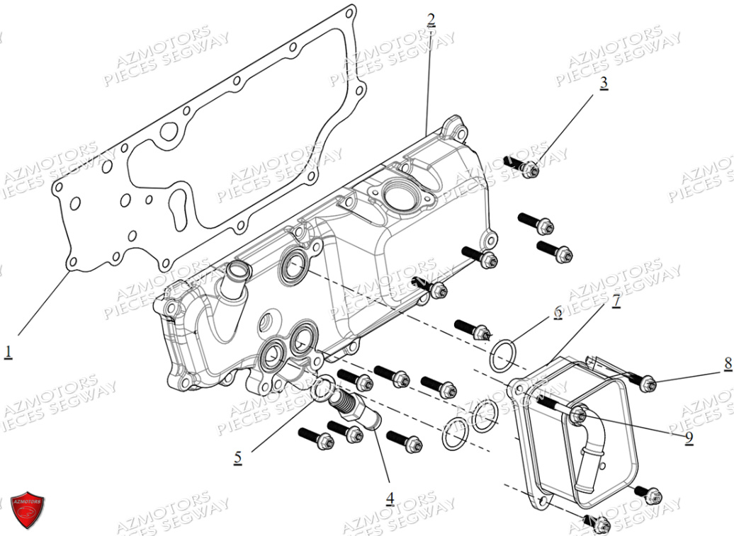 Sous Ensemble Cache Carter Inferieur SEGWAY Pièces SSV FUGLEMAN UT10