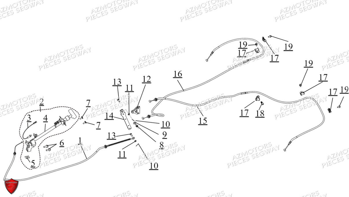 SYSTEME DE FREIN DE PARC SEGWAY FUGLEMAN UT10