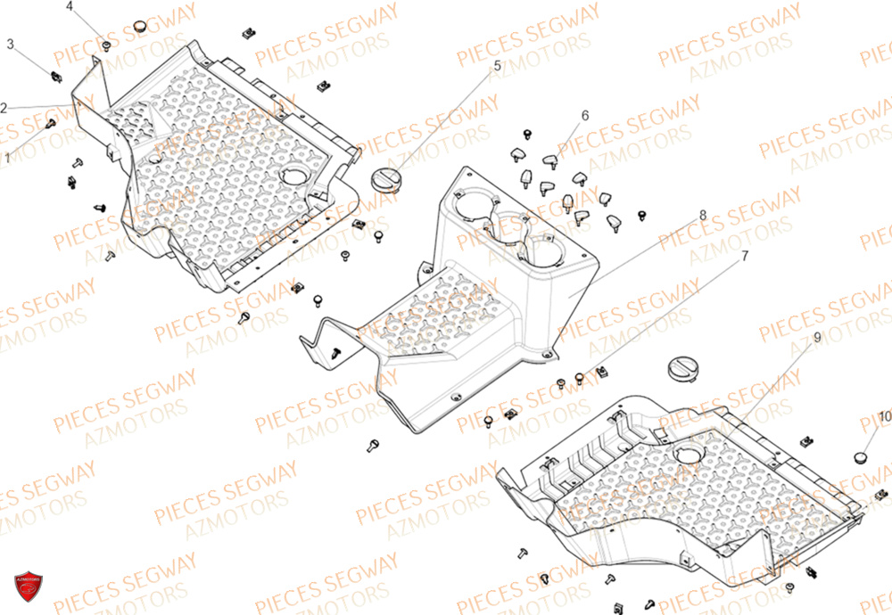 Planchers Console SEGWAY Pièces SSV FUGLEMAN UT10 2024