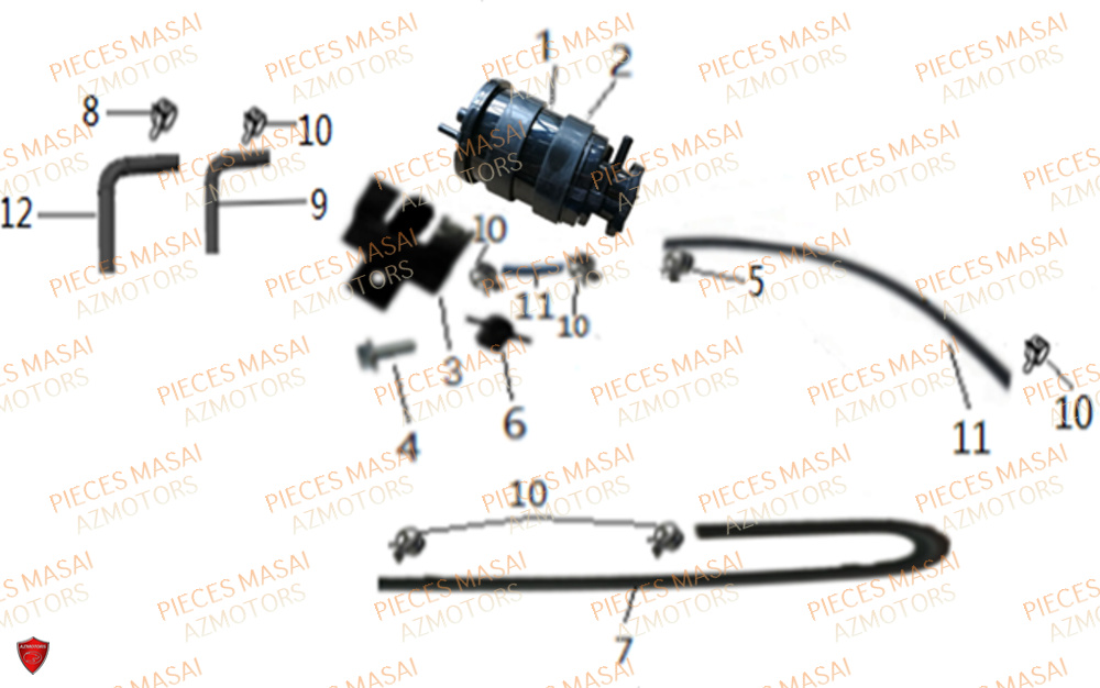 Canister MASAI Pièces Moto FURIOUS 125 E4