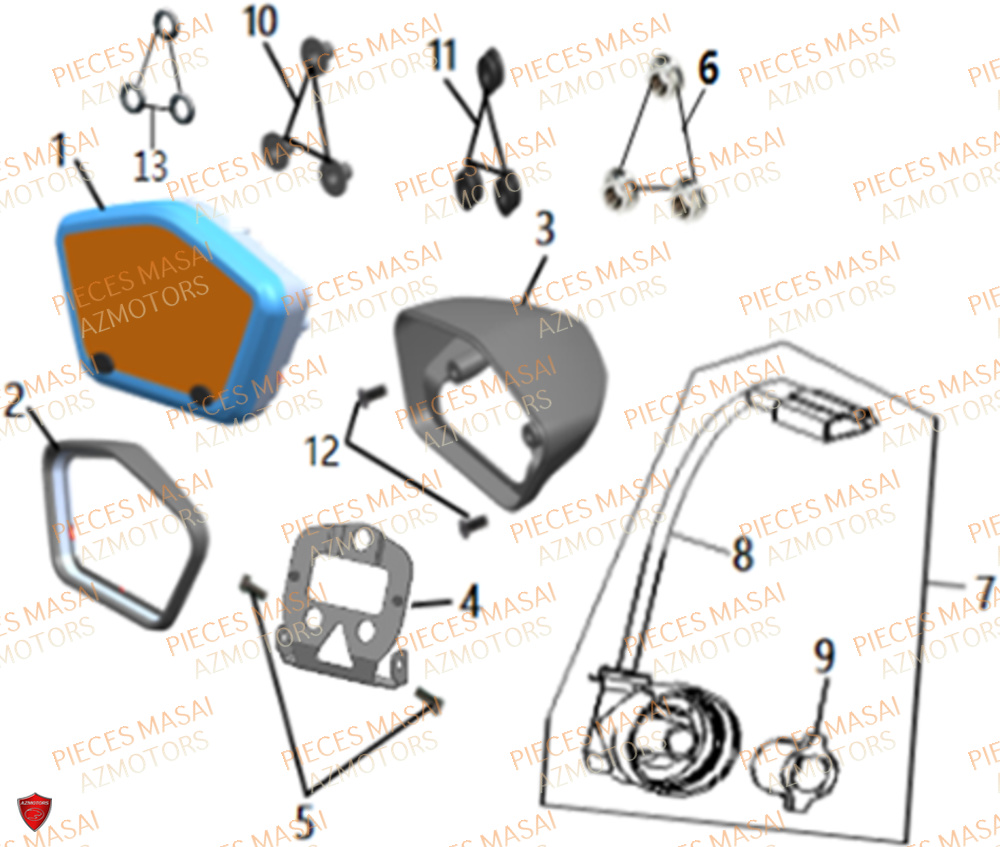 Compteur MASAI Pièces Moto FURIOUS 125 E4