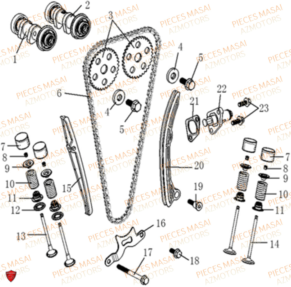 Soupapes MASAI Pièces Moto FURIOUS 125 E4