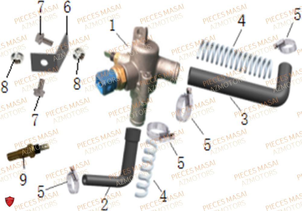 Thermostat MASAI Pièces Moto FURIOUS 125 E4
