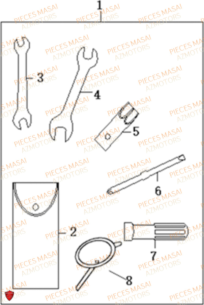 Trousse A Outils MASAI Pièces Moto FURIOUS 125 E4