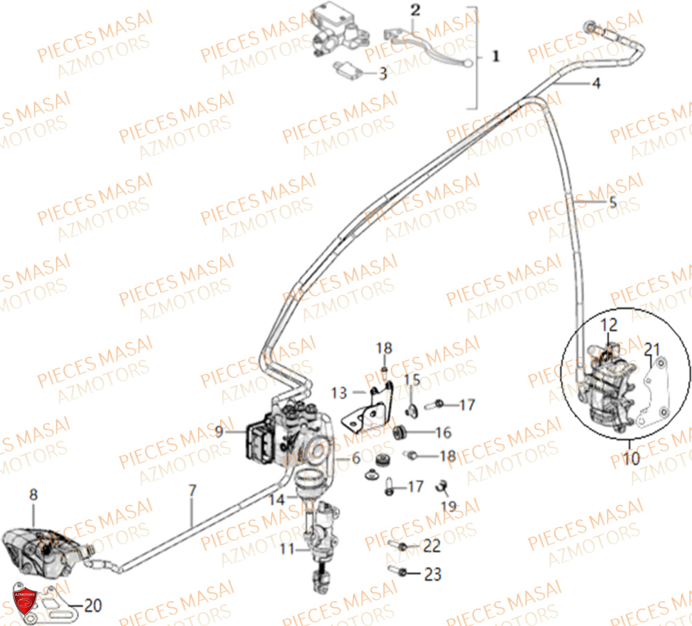 Ensemble Freinage Abs MASAI Pièces Moto FURIOUS 125 RACING