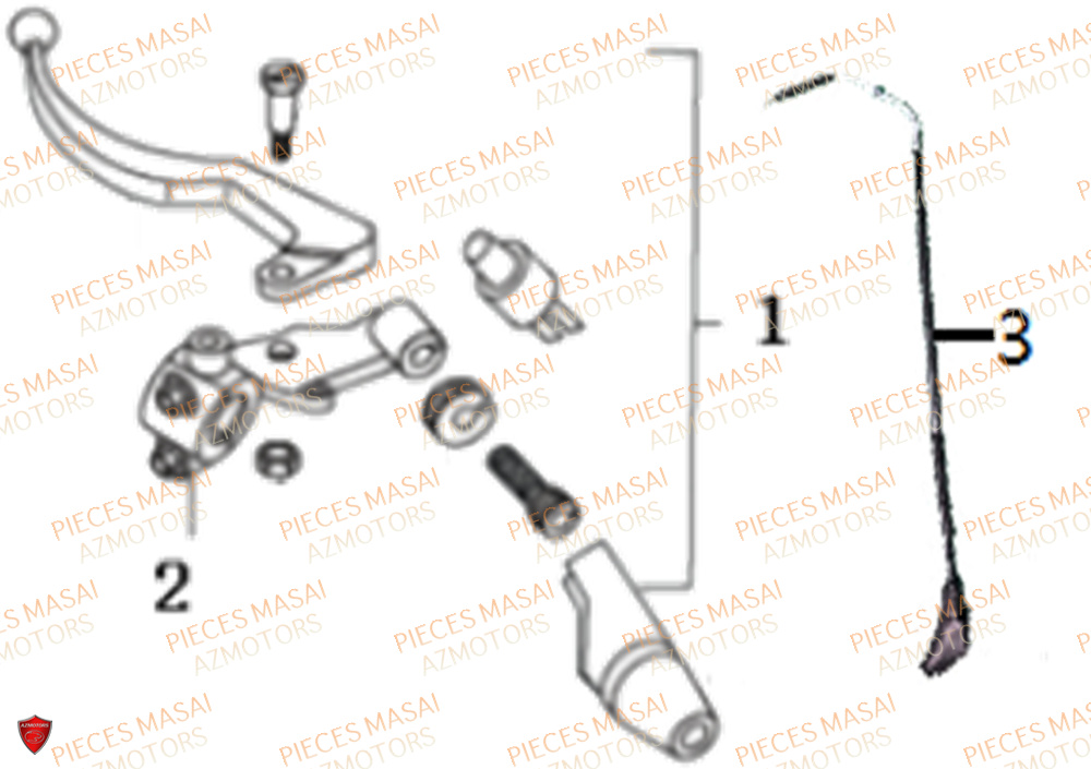 Levier Embrayage MASAI Pièces Moto FURIOUS 125 RACING