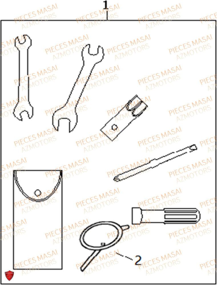 Trousse A Outils MASAI Pièces Moto FURIOUS 125 RACING