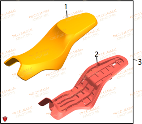 Selle MASAI Pièces Moto FURIOUS 50cc