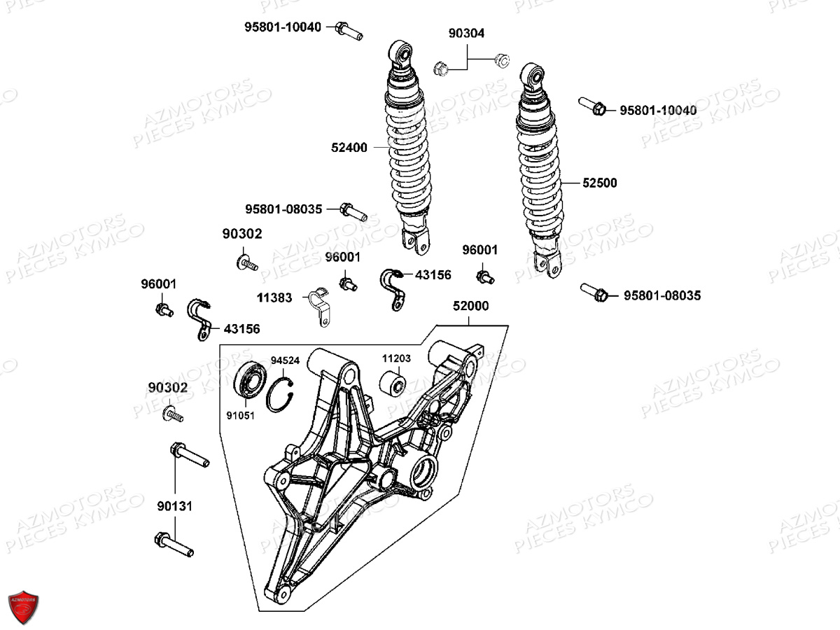 AMORTISSEUR pour G-DINK125-III