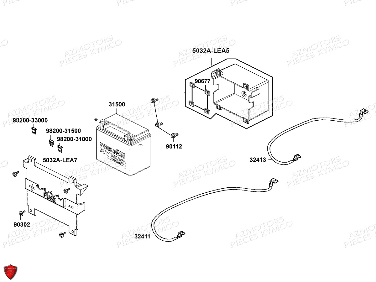 BATTERIE YTX9-BS YUASA (ORIGINE) KYMCO pour BATTERIE de G-DINK125-III