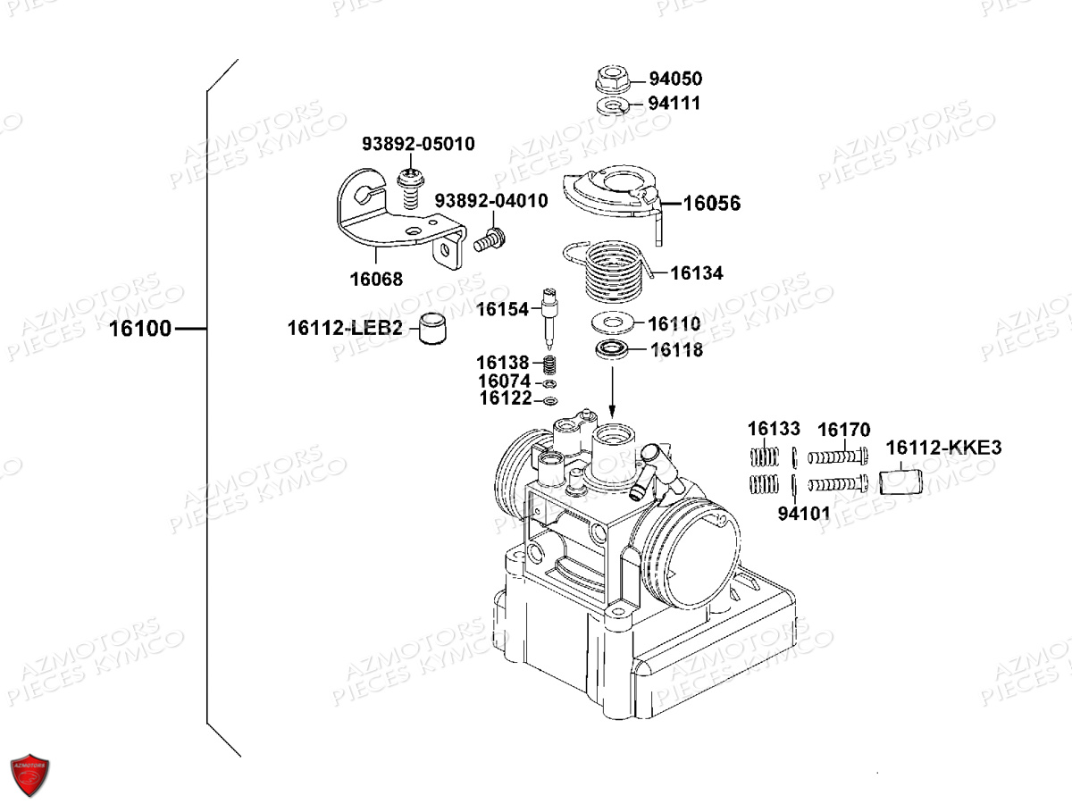 Carburation KYMCO Pièces G-DINK 125I 4T EURO3 (SP25AA)
