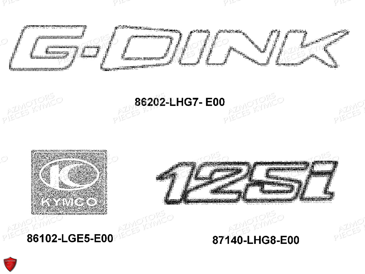Decors KYMCO Pièces G-DINK 125I 4T EURO3 (SP25AA)