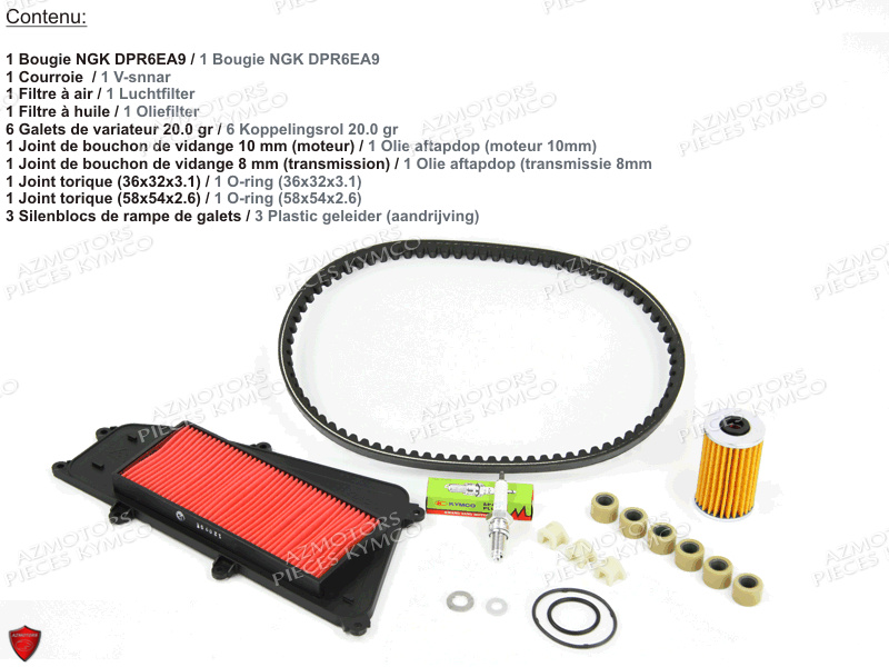 Set Entretien Periodique KYMCO Pièces G-DINK 125I 4T EURO3 (SP25AA)