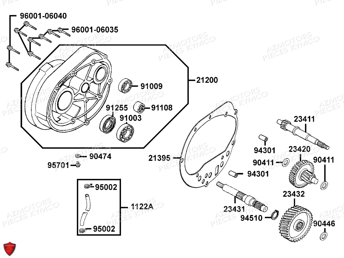 Transmission KYMCO Pièces G-DINK 125I 4T EURO3 (SP25AA)